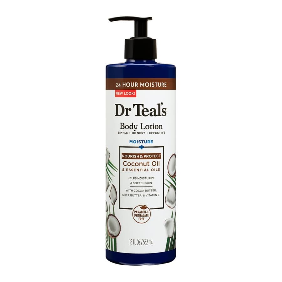 Dr Teal's Body Lotion With Coconut Essential Oils 18 oz