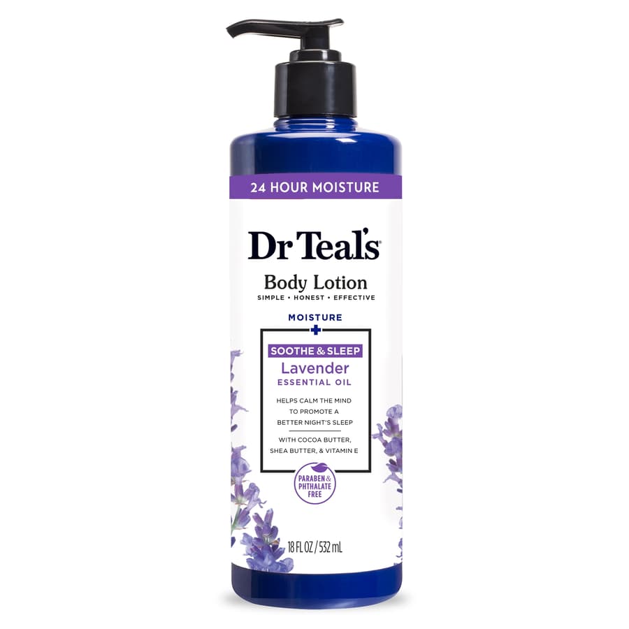 Dr Teal's 24 Hour Moisture Body Lotion With Lavender Essential Oil 18 Fl Oz