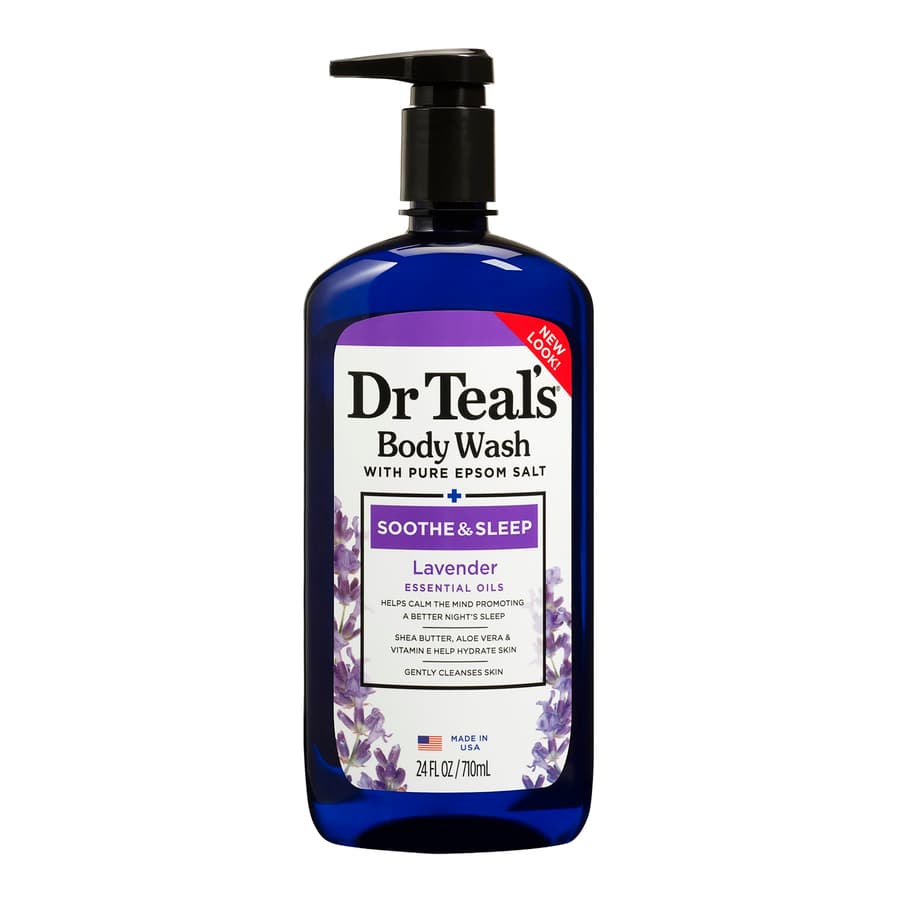 Dr Teal's Pure Epsom Salt Body Wash Soother Moisturize With Lavender 24 oz