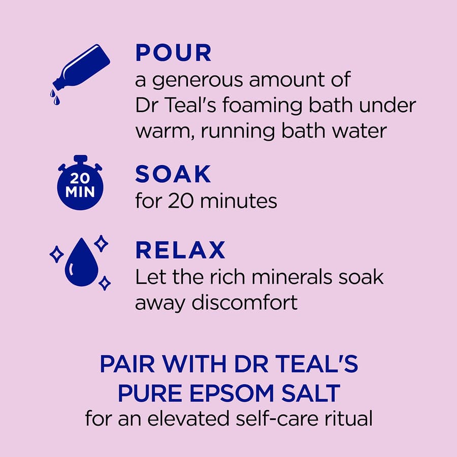 Dr Teal's Foaming Bath With Pure Epsom Salt Black Elderberry With Vitamin D 34