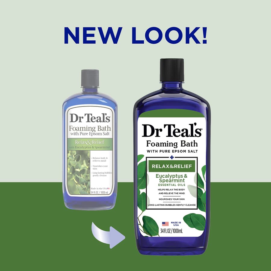 Dr Teal's Foaming Bath With Pure Epsom Salt Relax Relief With Eucalyptus