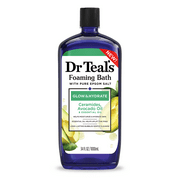 Dr Teal's Foaming Bath With Pure Epsom Salt Glow Hydrate Ceramides Avocado Oil