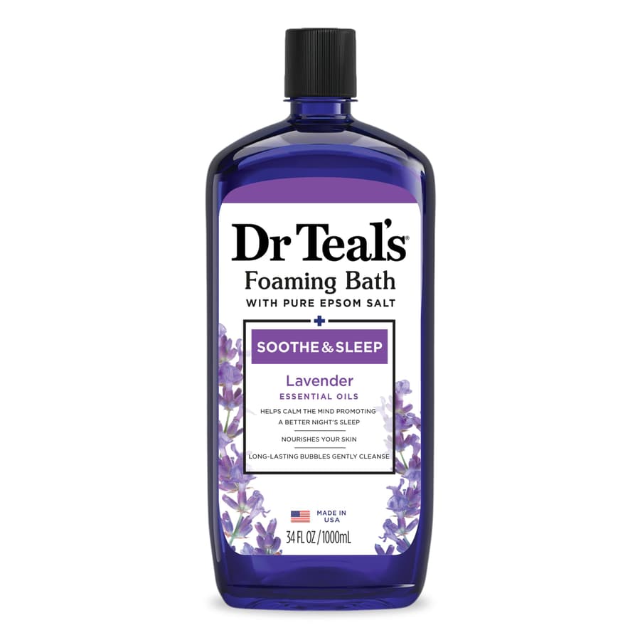 Dr Teal's Foaming Bath With Pure Epsom Salt Soothe Sleep With Lavender 34 Fl Oz