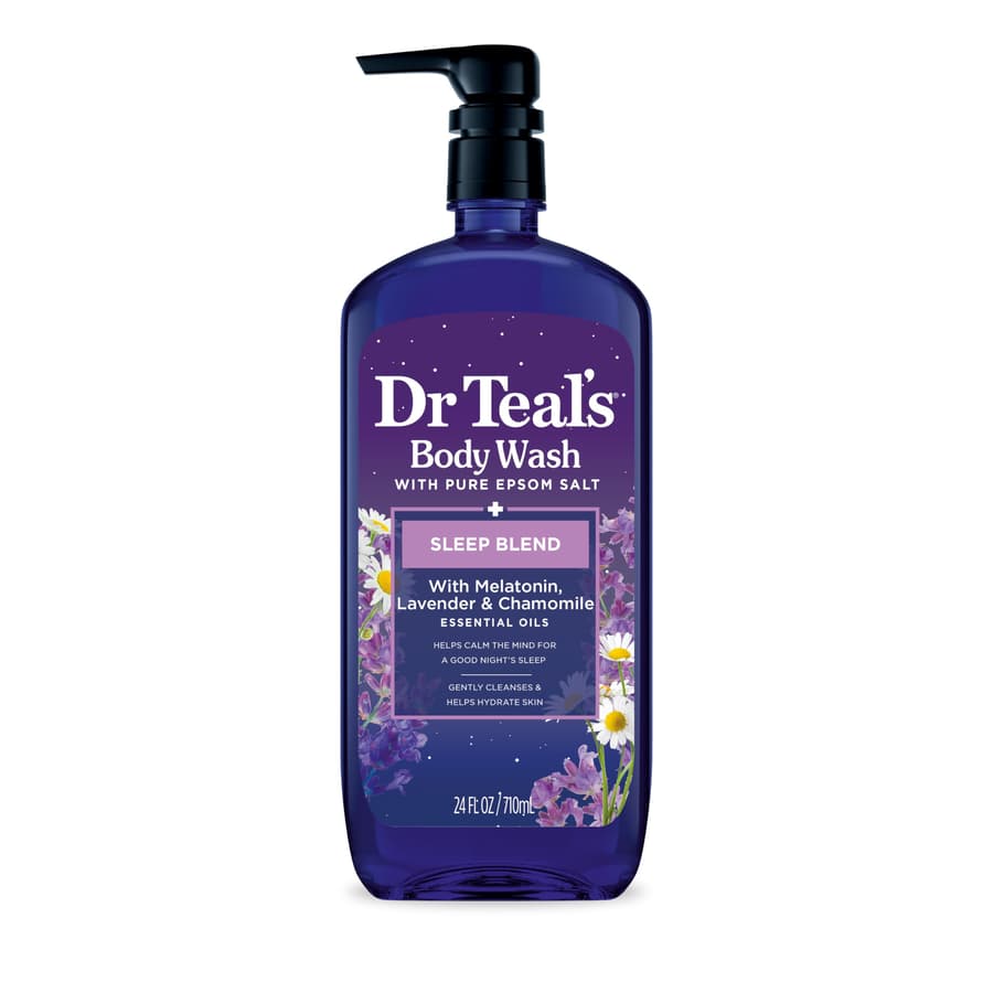 Dr Teal's Sleep Body Wash With Melatonin Lavender Chamomile Essential Oil Blend