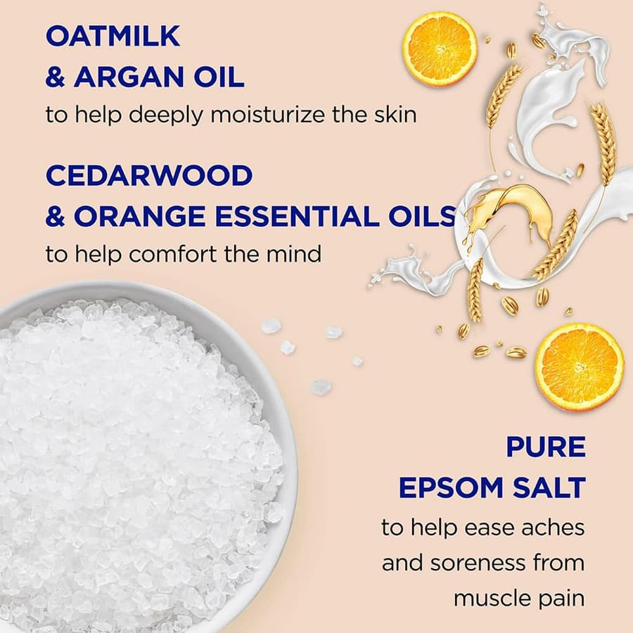 Dr Teal's Foaming Bath With Pure Epsom Salt Soothe Comfort With Oat Milk Argan