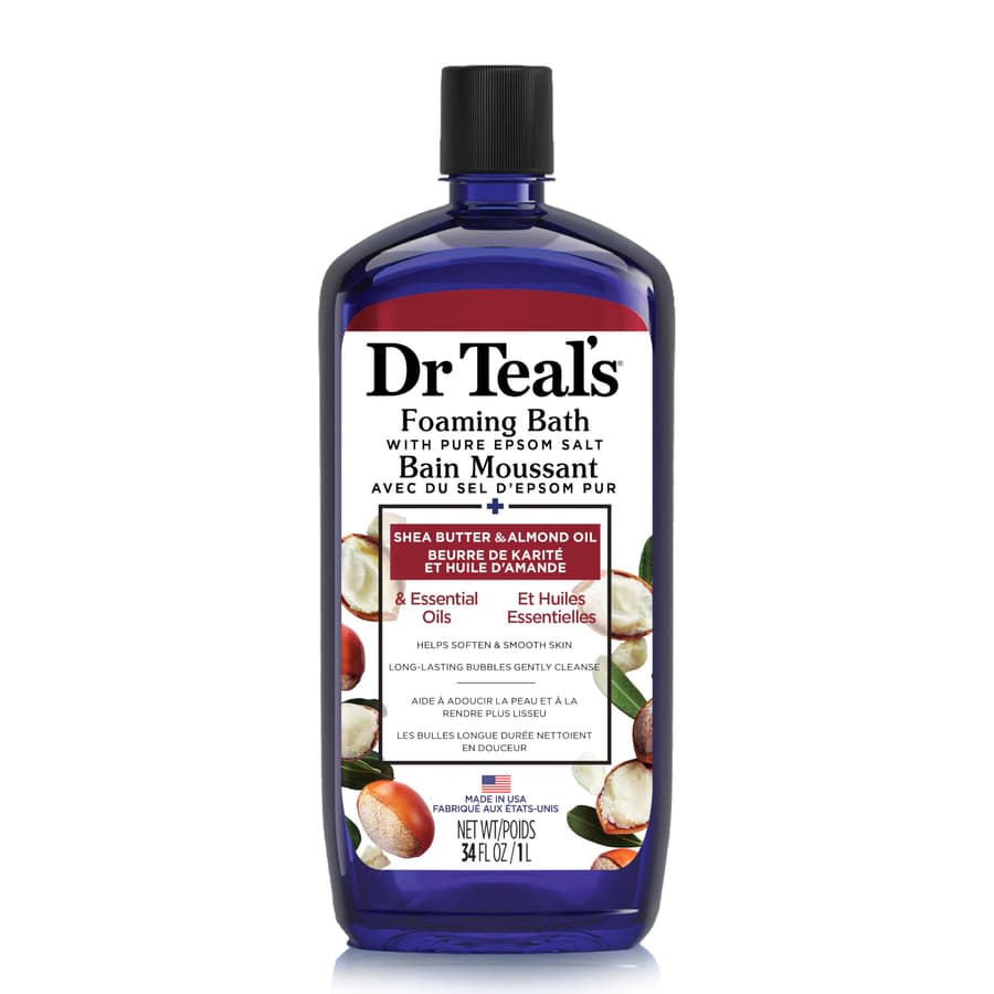 Dr Teal's Foaming Bath With Pure Epsom Salt Shea Butter Almond 34 Fl Oz