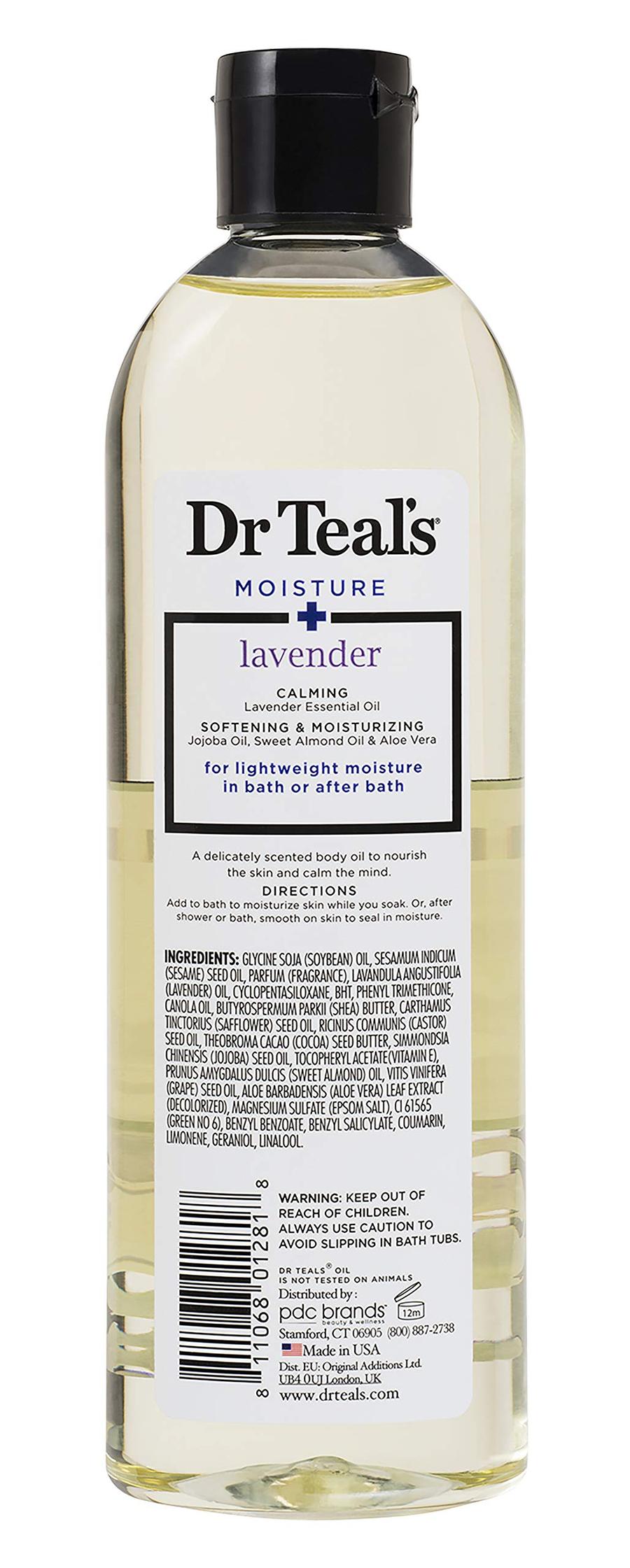 Dr Teal's Moisturizing Bath and Body Oil Soothe Sleep With Lavender Essential