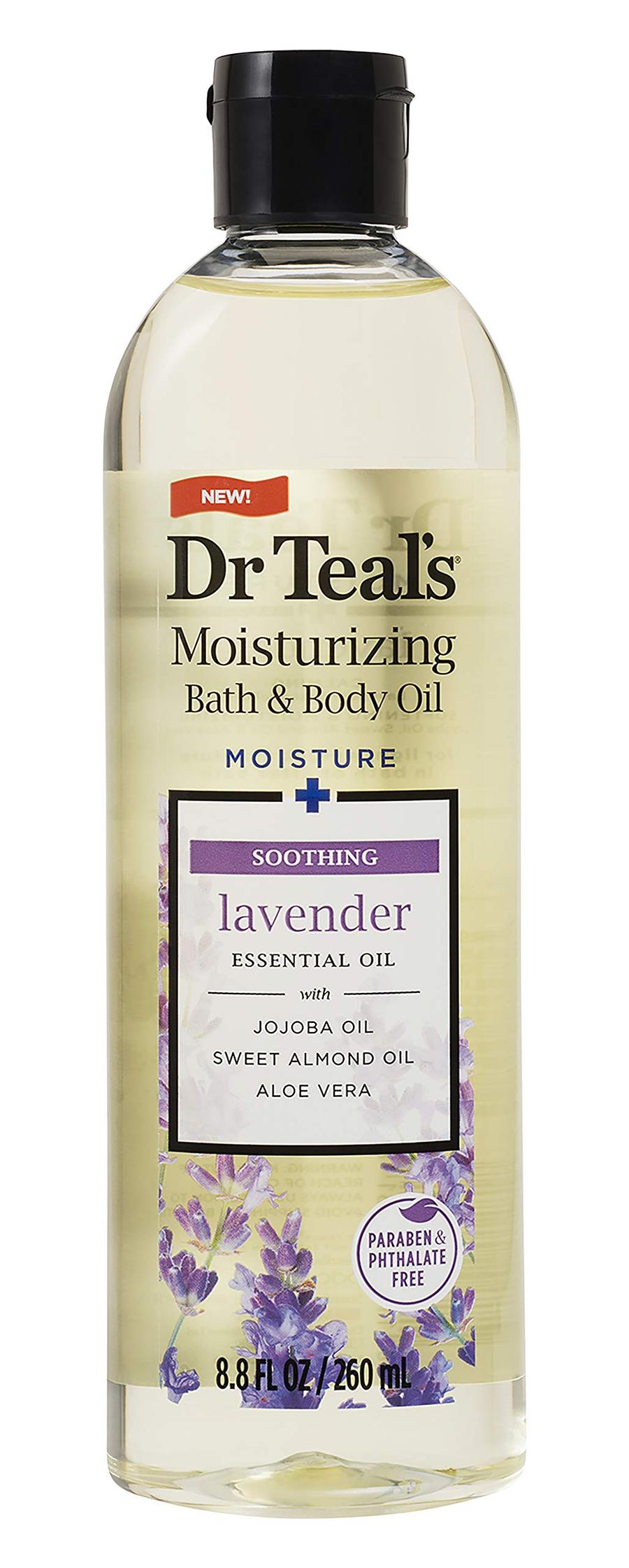 Dr Teal's Moisturizing Bath and Body Oil Soothe Sleep With Lavender Essential