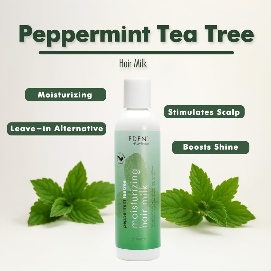 Eden Bodyworks Peppermint Tea Tress Hair Milk Conditioner for Dry Curly or