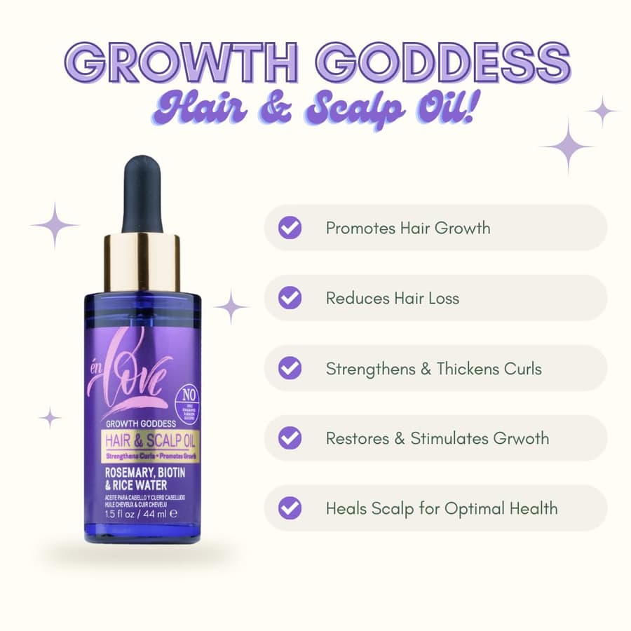 Én Love Growth Goddess Hair Scalp Oil With Rosemary Biotin Organic Rice Water