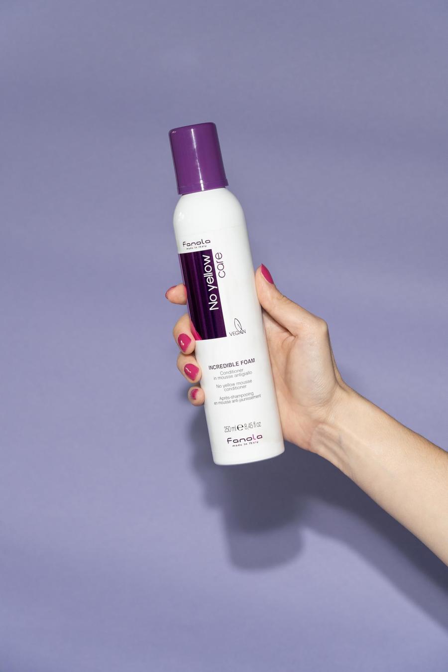 Fanola No Yellow Incredible Foam Purple Hair Conditioner Mousse Toner With