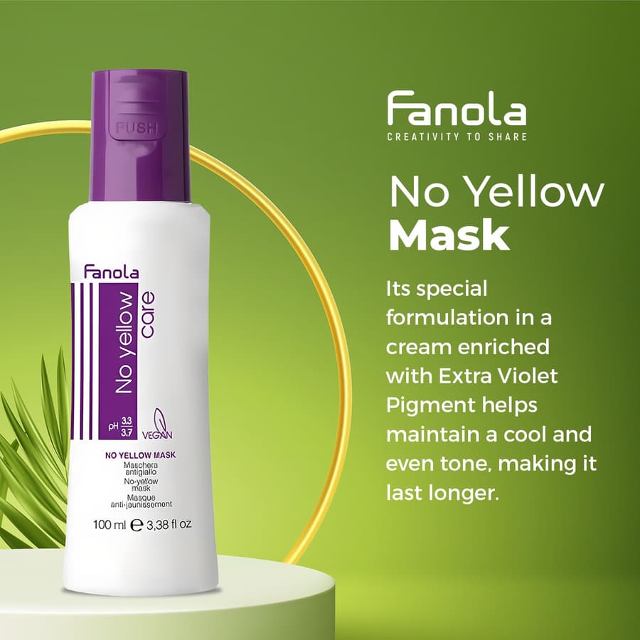 Fanola No Yellow Hair Mask With Purple Violet Pigments To Eliminate Unwanted