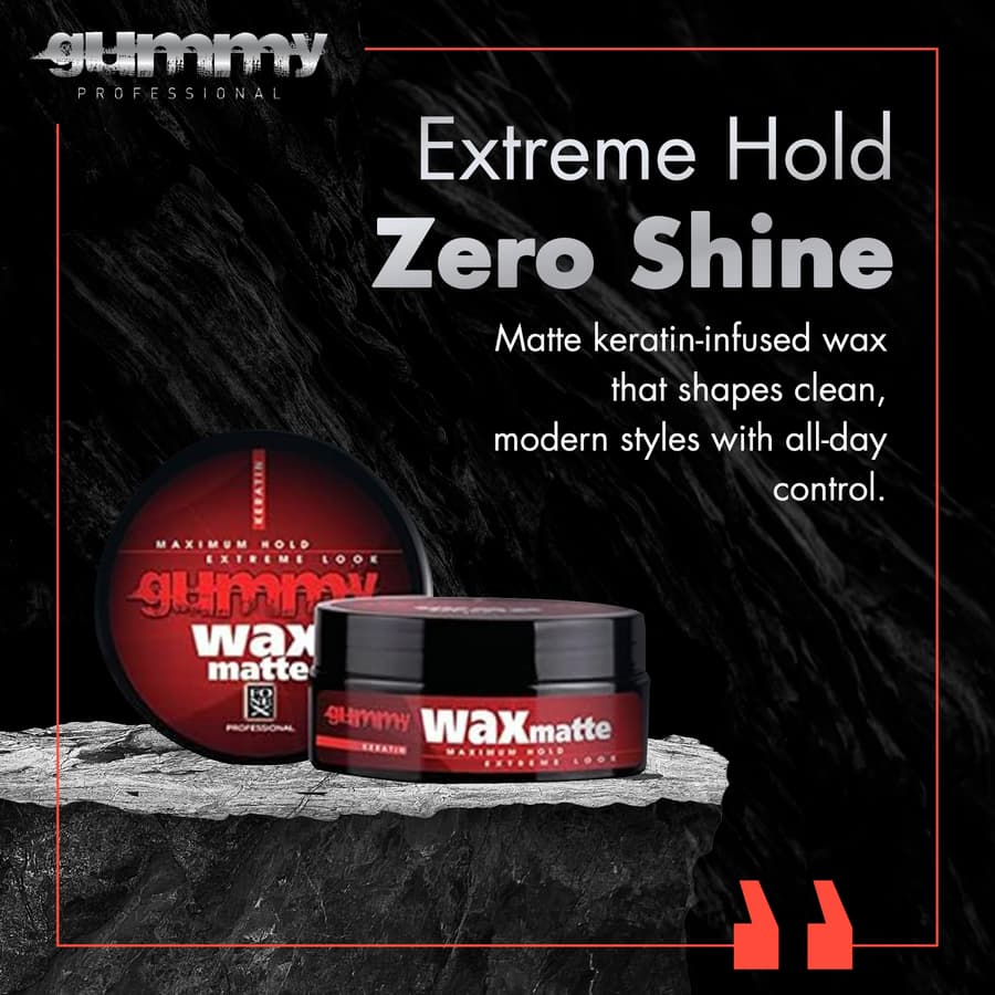 Gummy Professional Hair Wax With Keratin Matte Finish High Hold Men’s Wax