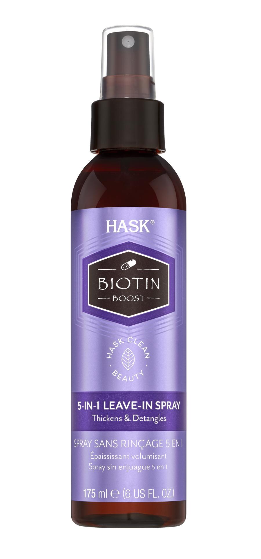 Hask 33.3% More Biotin Thickening Frizz Control 5 In 1 Leave In Hair 6 Fl Oz