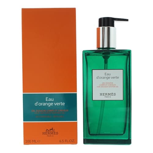 [Shower Gel] Hermes Eau D'orange Verte Hair and Body Shower Gel 6.5 Fluid Ounce Glass Bottle