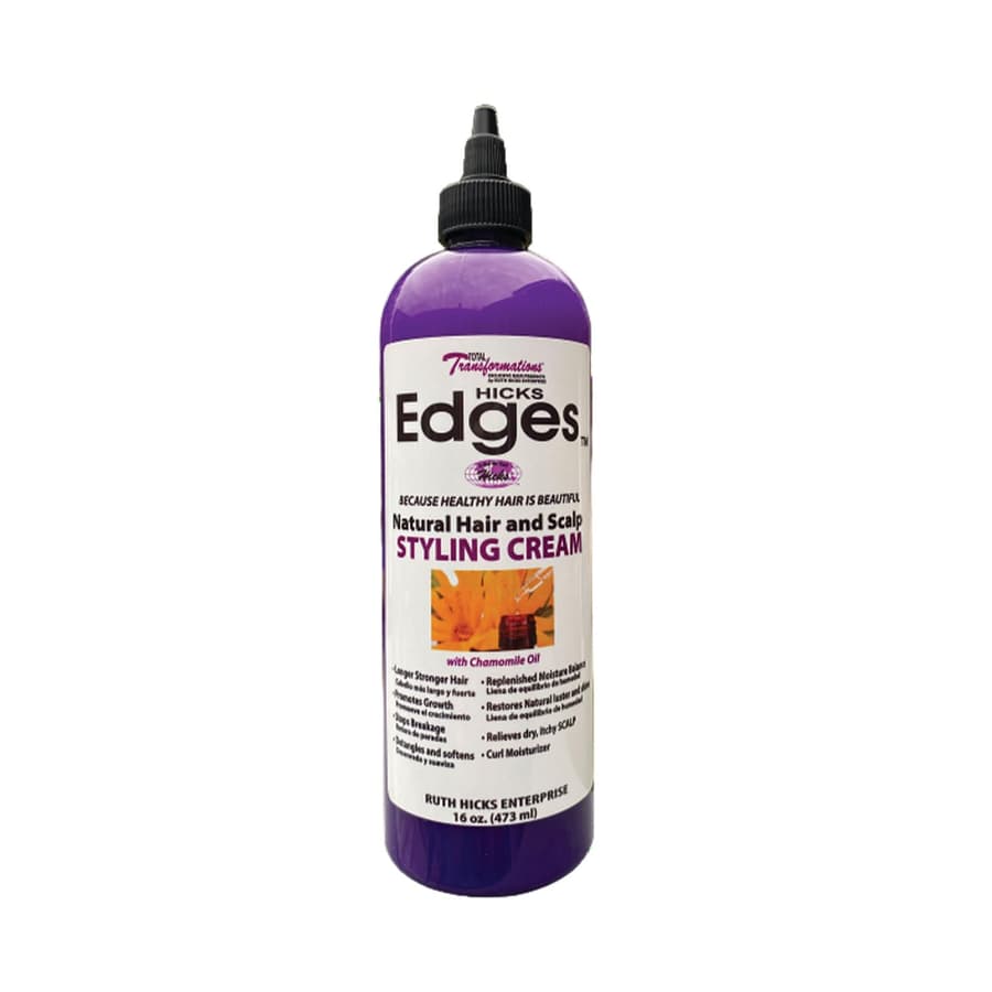 Hicks Edges Natural Hair and Scalp Styling Cream With Chamomile Oil Purple