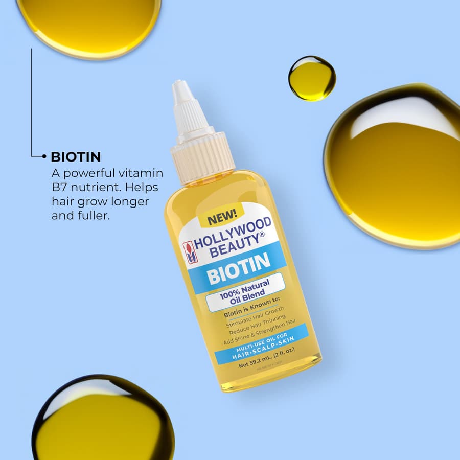 Hollywood Beauty Biotin Oil for Hair Scalp and Skin