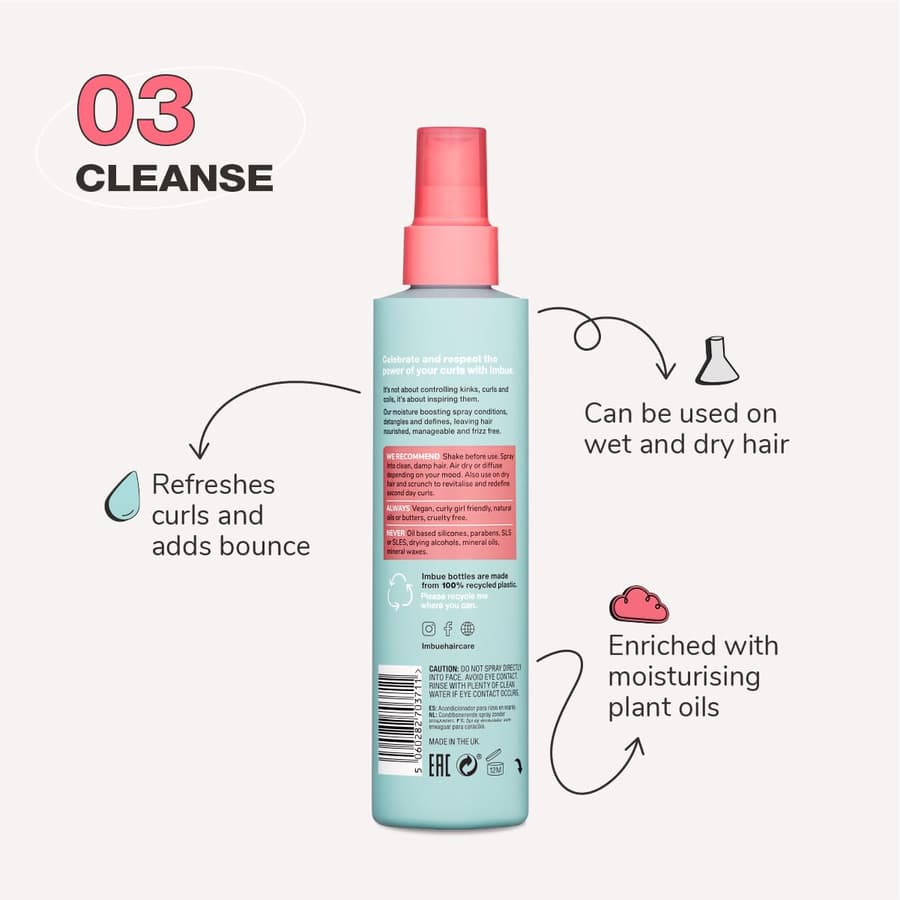 Imbue Leave In Conditioning for Curly Hair 6.7 Fl Oz Coconut Oil Frizz Control