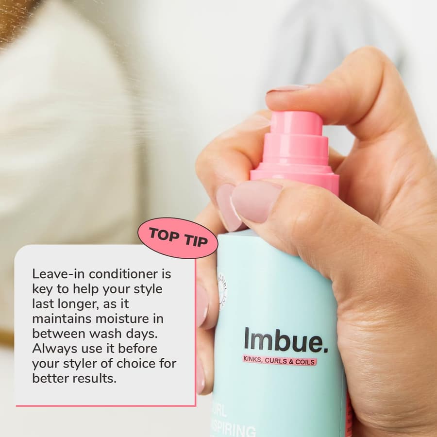 Imbue Leave In Conditioning for Curly Hair 6.7 Fl Oz Coconut Oil Frizz Control