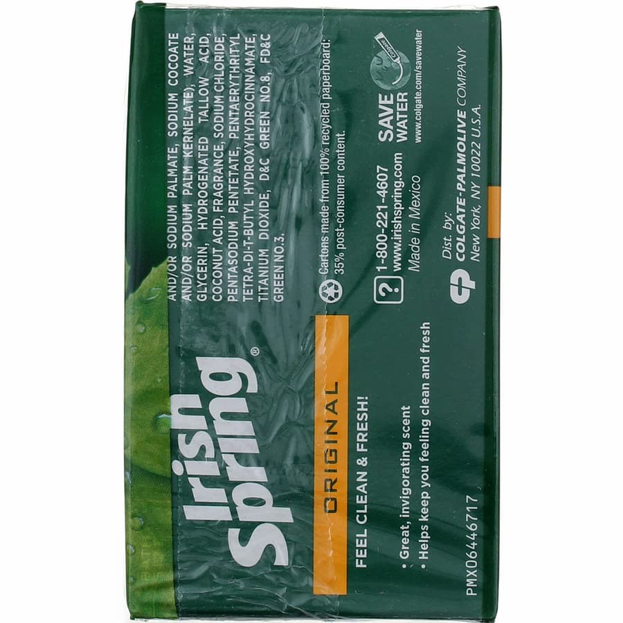 Irish Spring Deodorant Bath Bar Original 3count 3.75 oz