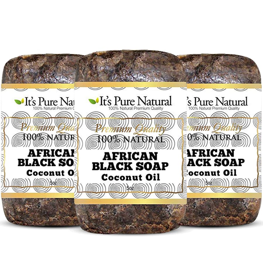 It's Pure Natural African Black Soap Bars With Coconut Oil Organic Raw Soap for