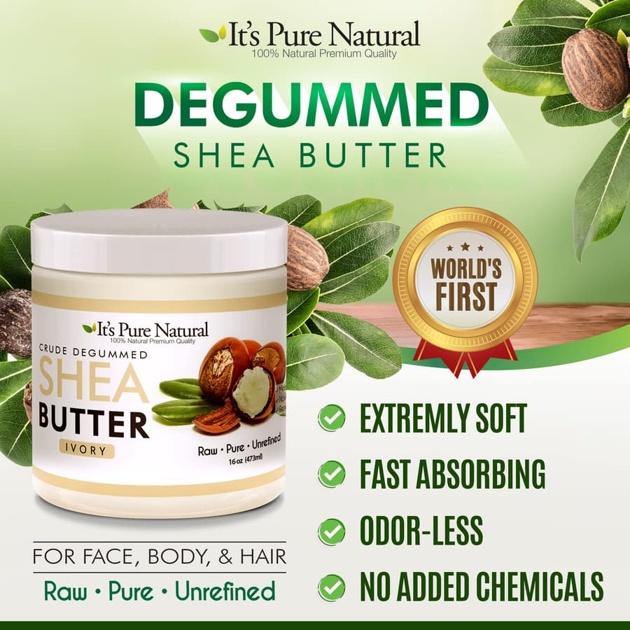 It's Pure Natural World's First Crude "degummed" African Ivory Shea Butter 100%