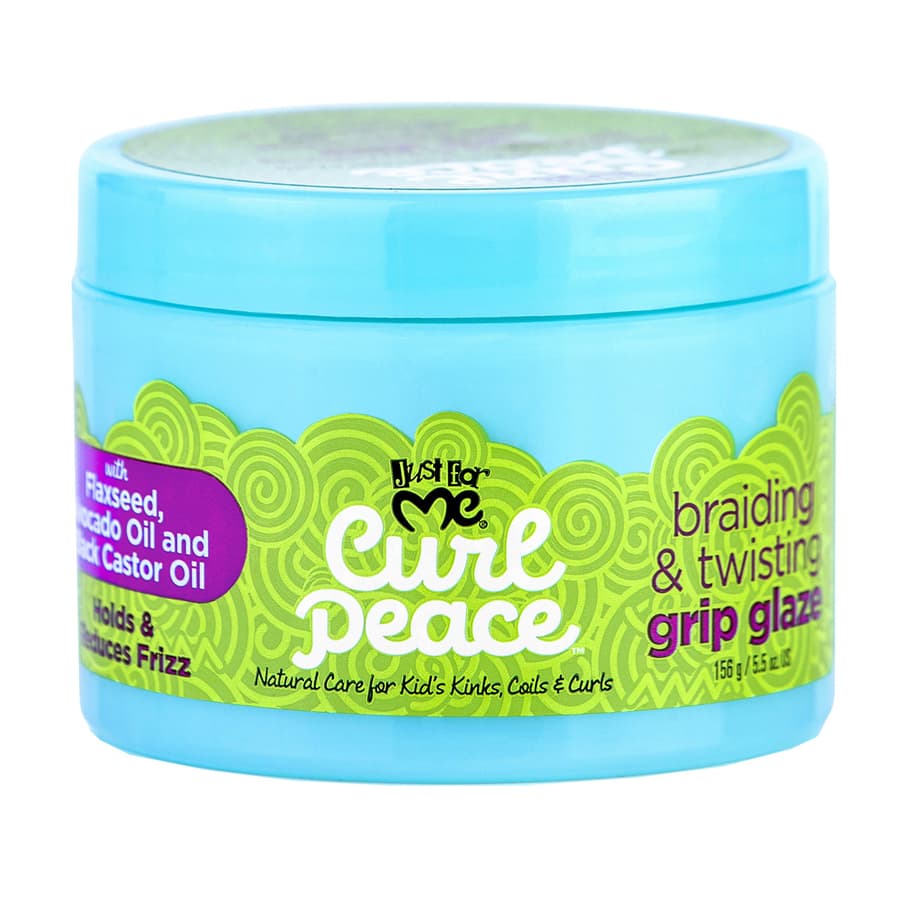 Just for Me Curl Peace Braiding Twisting Grip Glaze Holds Reduces Frizz