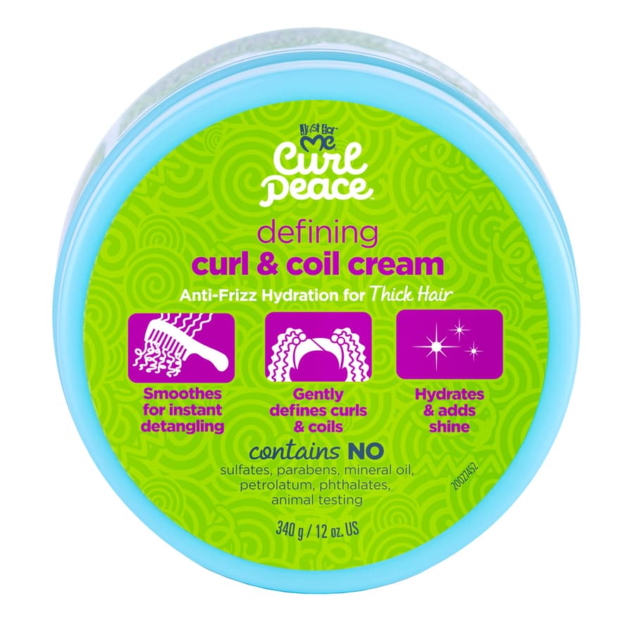 Just for Me Curl Peace Defining Curl Coil Cream Holds Hydrates Contains