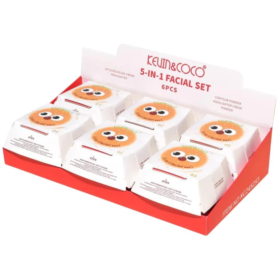 (6-pack) Kevin & Coco 5-In-1 Facial Set