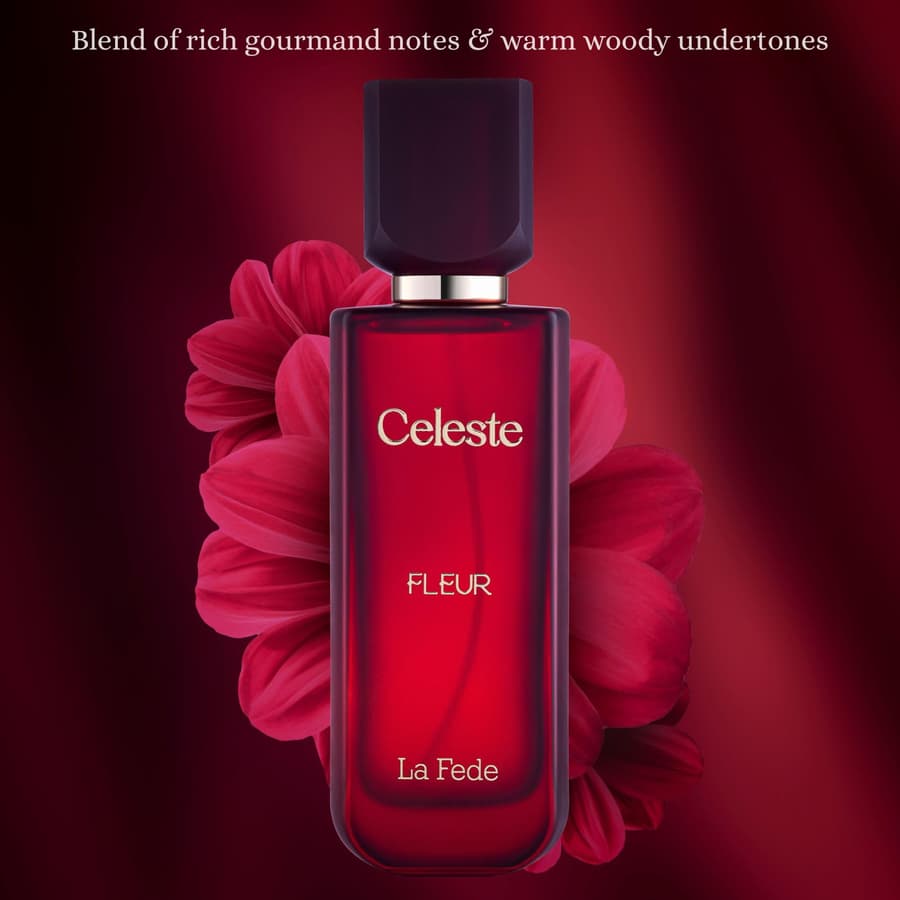 Khadlaj Perfumes Celeste Fleur la Fede Blackcurrant Violet and Cedar Over Red