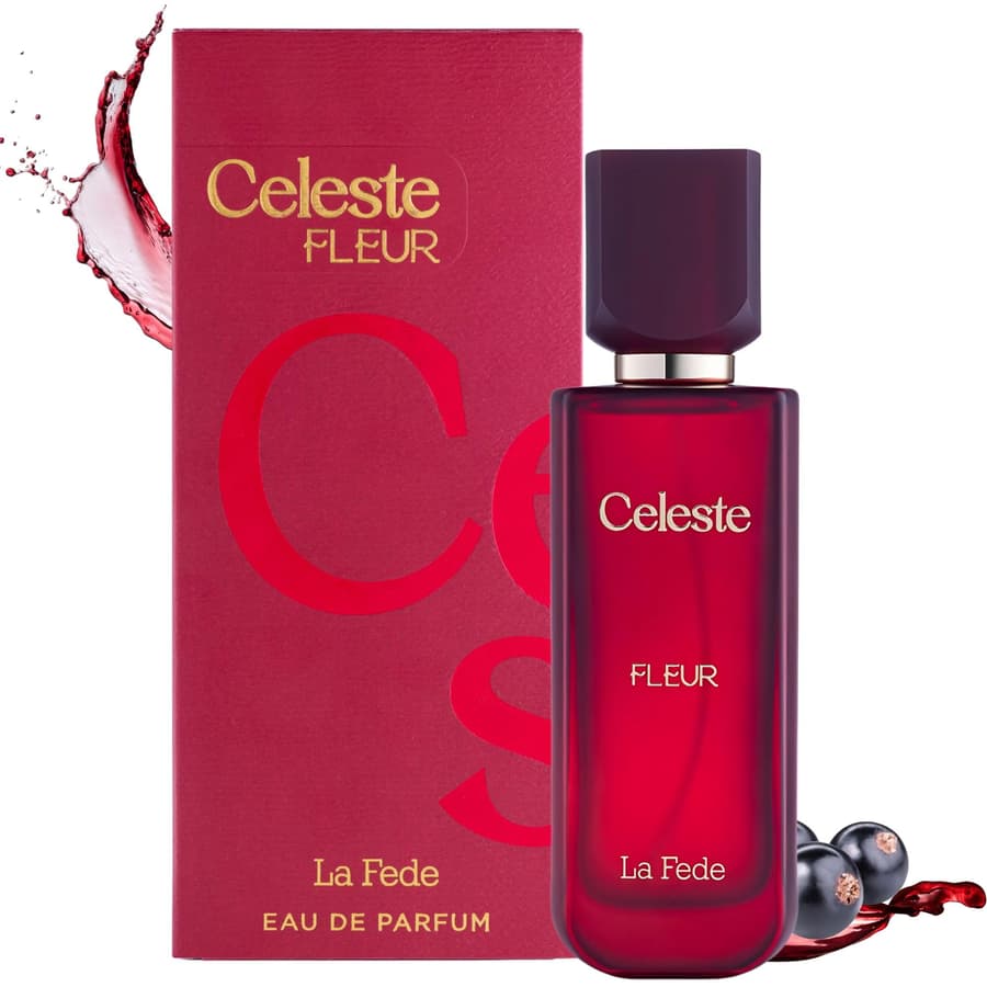 Khadlaj Perfumes Celeste Fleur la Fede Blackcurrant Violet and Cedar Over Red