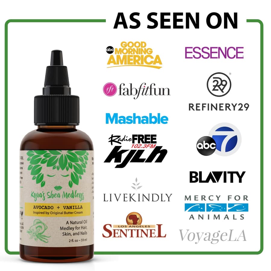 Multiuse Avocado + Vanilla Oil Medley for Face Body Hair Natural Avocado Oil