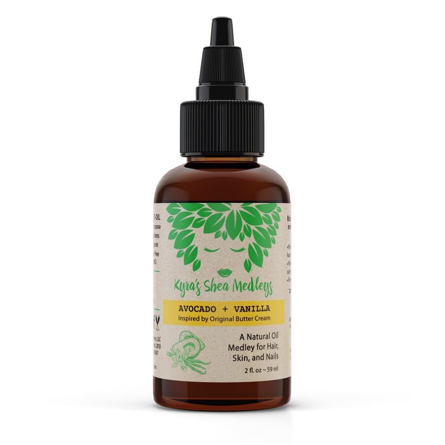 Multiuse Avocado + Vanilla Oil Medley for Face Body Hair Natural Avocado Oil