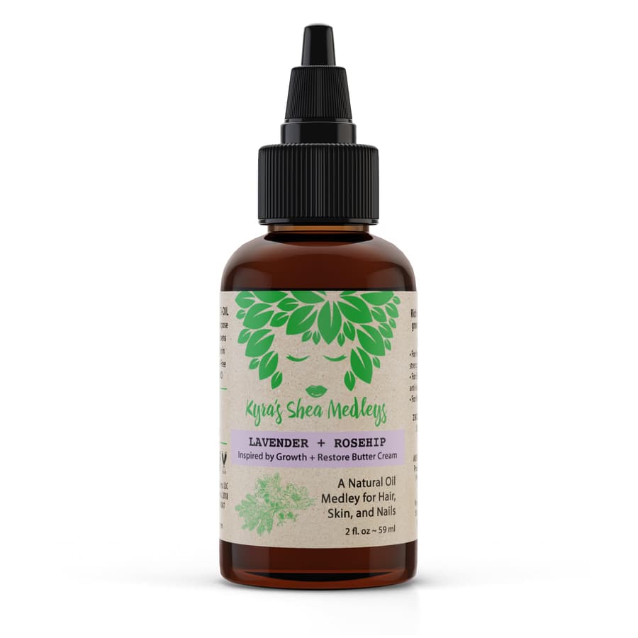 Multiuse Lavender + Rosehip Oil Medley for Face Body and Hair Natural Rosehip