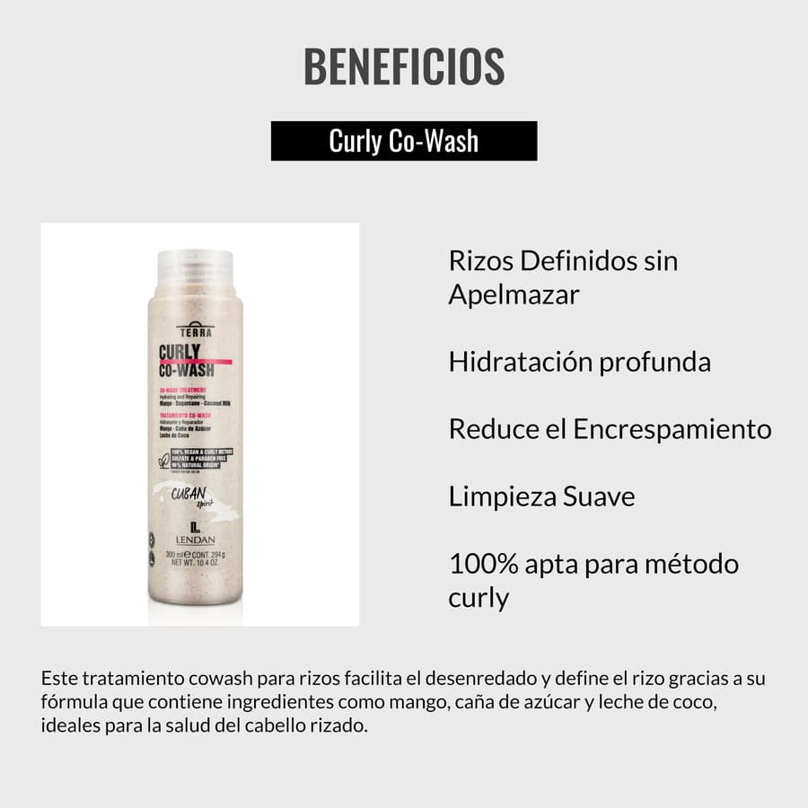 Lendan Curly Method Co Wash Terra Curly Co Wash Gentle Cleansing Defined Curls