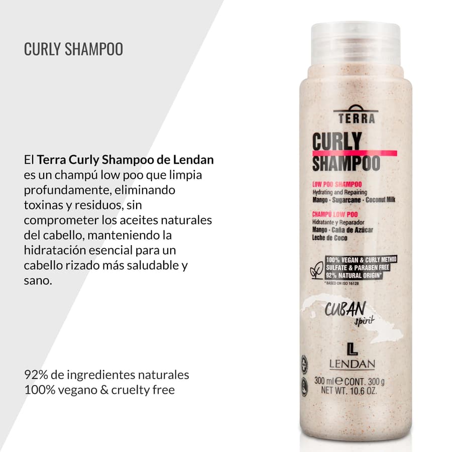 Lendan Hydrating and Repairing Shampoo Terra Curly Shampoo Low Poo for Curly