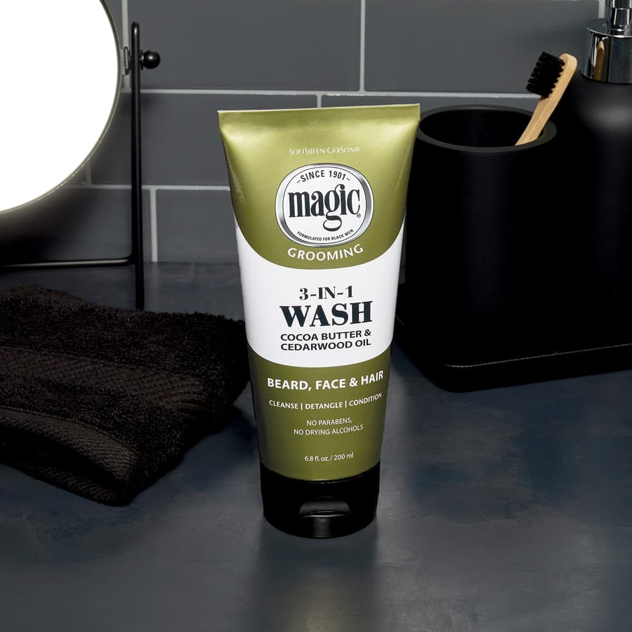 Softsheen Carson Magic Beard Wash 3 In 1 Cleanses and Conditions for Face Beard