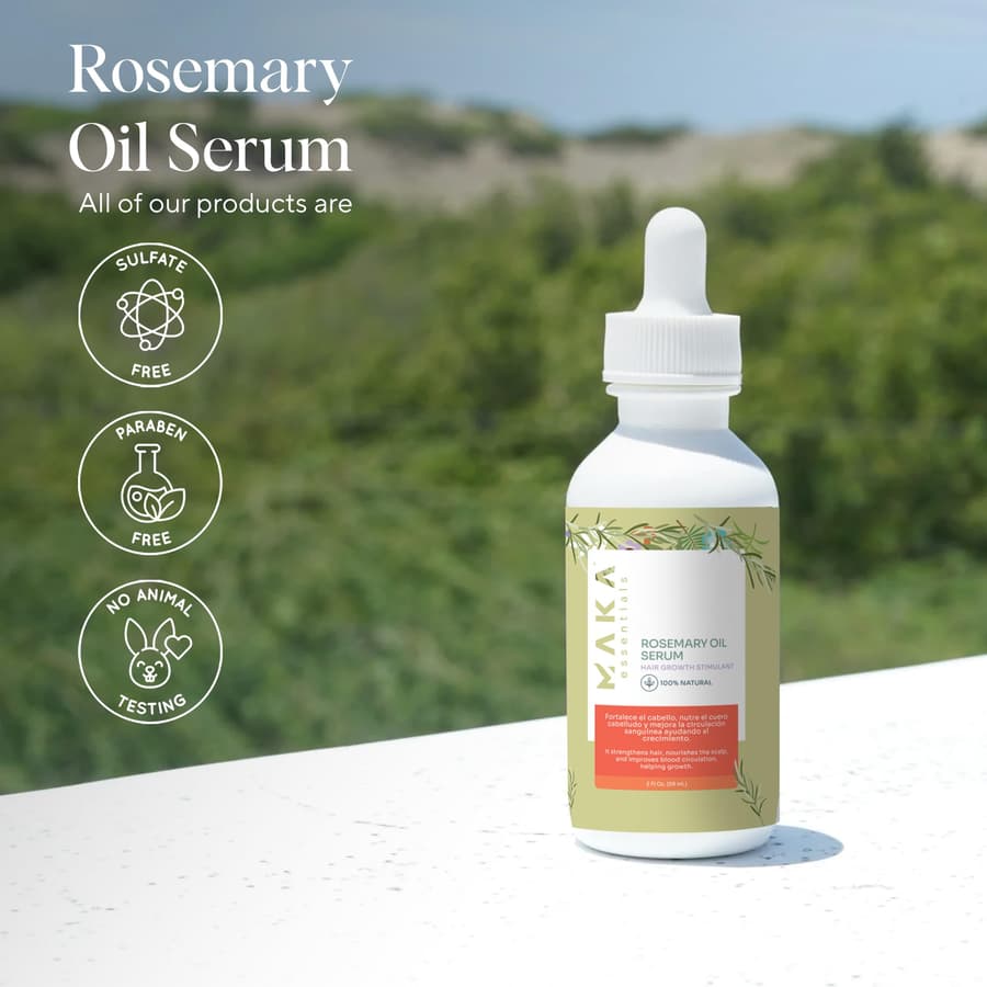 Rosemary Oil Hair Growth Serum Organic Scalp Treatment for Thicker Stronger