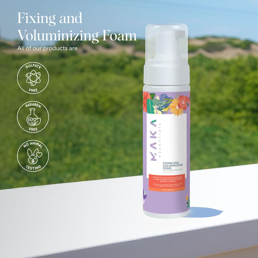 Maka Fixing Volumizing Hair Mousse Strong Hold Styling Foam for All Hair Types