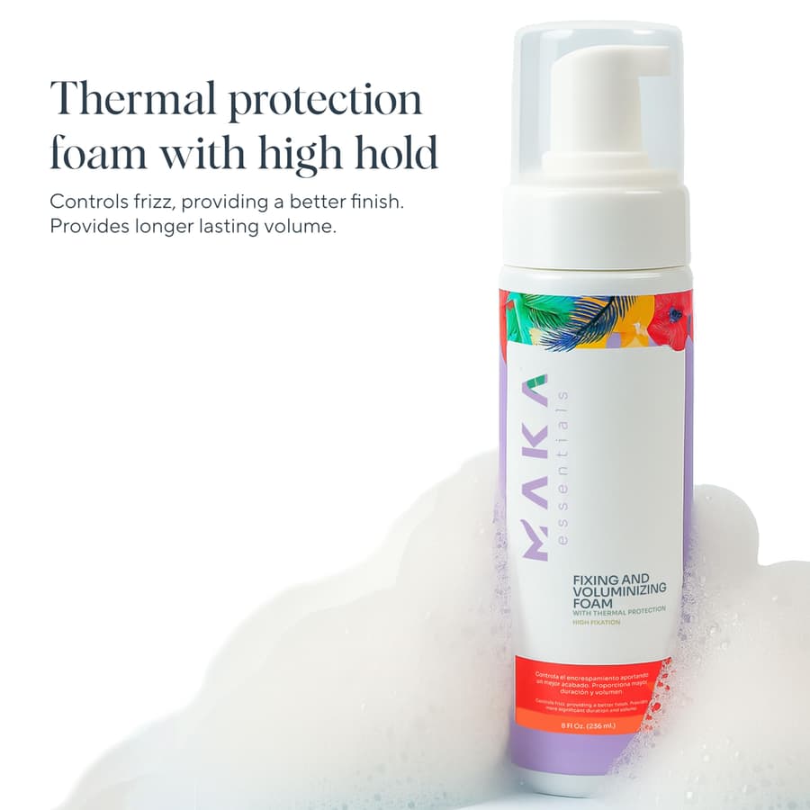 Maka Fixing Volumizing Hair Mousse Strong Hold Styling Foam for All Hair Types