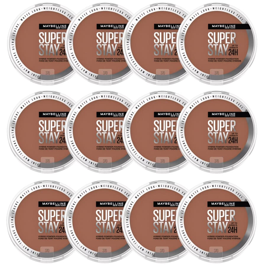 (12-pack) Maybelline Super Stay Matte 24hr Hybrid Pressed Powder Foundation #370