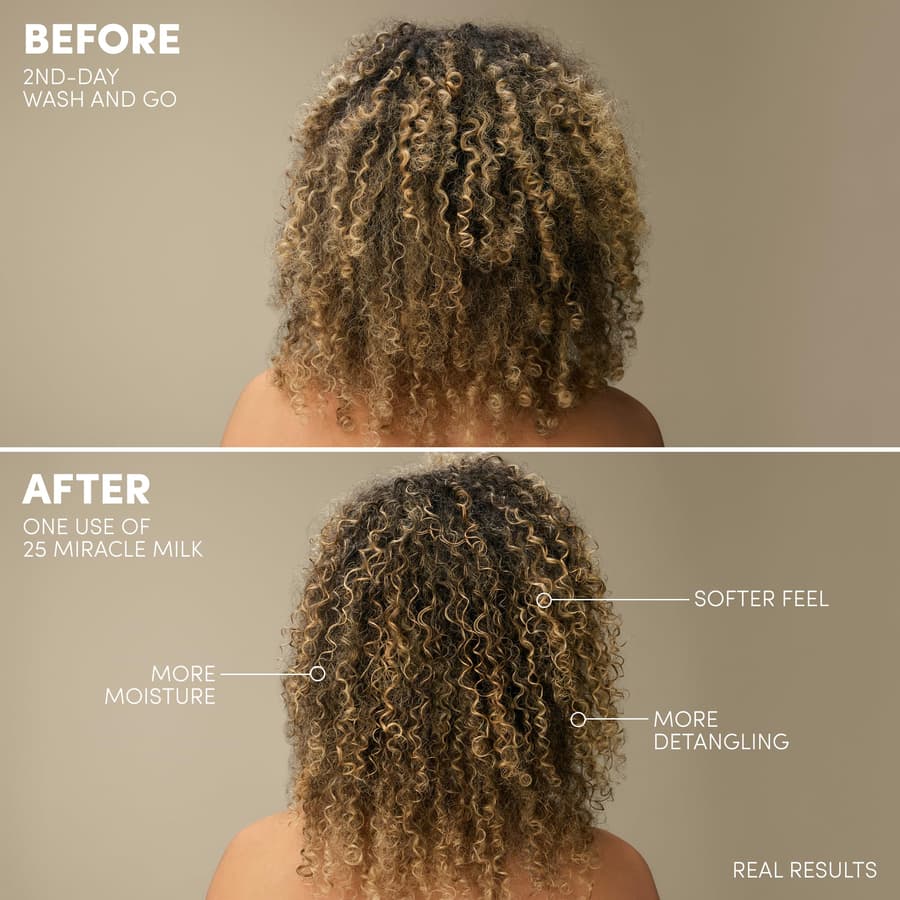 Mizani 25 Benefit Miracle Milk Leave In Conditioner for Curly Hair With Coconut