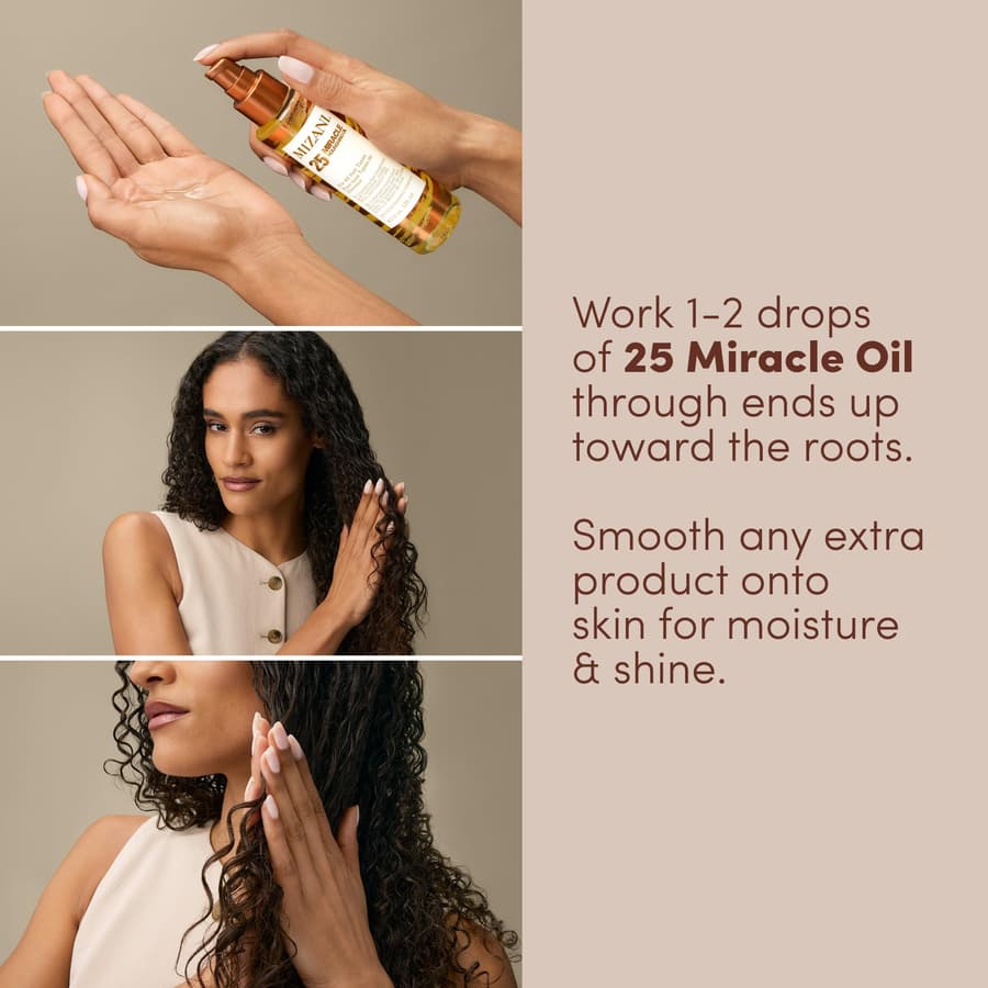 Mizani 25 Miracle Nourishing Hair Oil for Curly Hair With Coconut Oil Jojoba