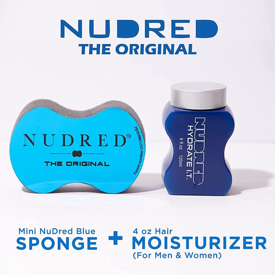 Nudred Hydrate I.t. Formula + Blue Mini Hair Sponge Curl Defining Moisturizer