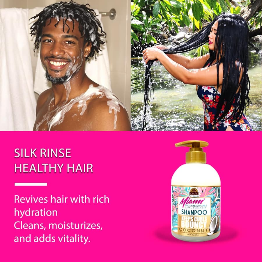 Curl Enhancer Shampoo Okay Miami South Beach Curls / 473 ml (16 oz)