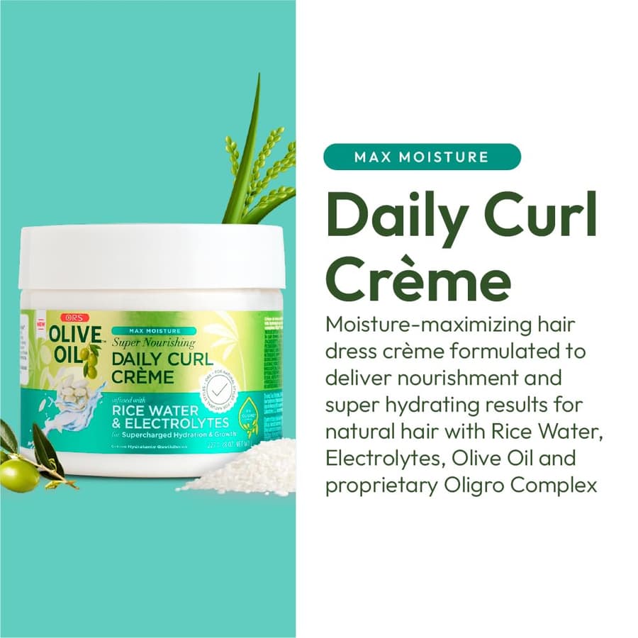Ors Olive Oil Max Moisture Super Nourishing Daily Curl Crème Infused With Rice