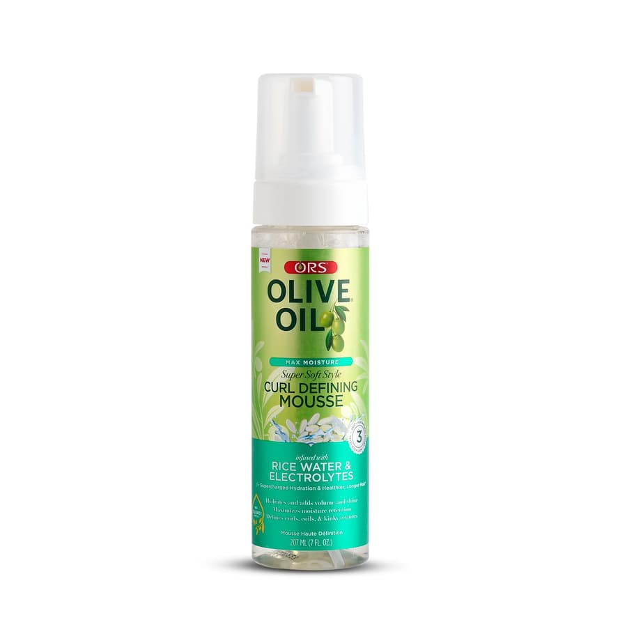 Olive Oil Max Moisture Super Soft Style Curl Defining Mousse Infused With Rice