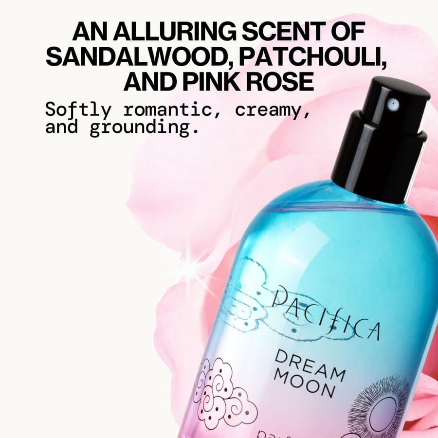 Pacifica Dream Moon 2 Fl Oz Bergamot Pink Rose Vanilla Sandalwood Patchouli