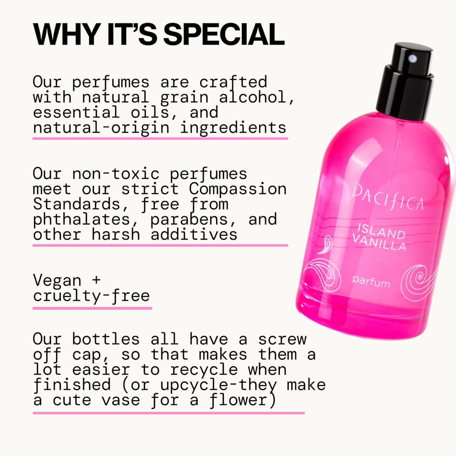 Pacifica Beauty Island Vanilla Sweet Tropical Vanilla Gourmand Scent Everyday