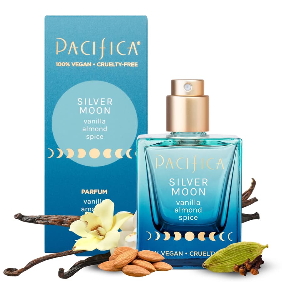 Pacifica Silver Moon Long Lasting Warm Vanilla Almond Clean Vegan Cruelty Free